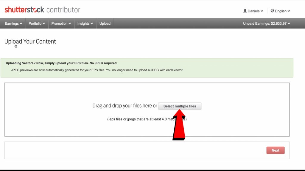 Shutterstock how to upload photos and videos to sell