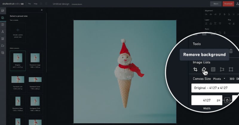 Shutterstock Adds Background Removal to Its Free Online Photo Editor