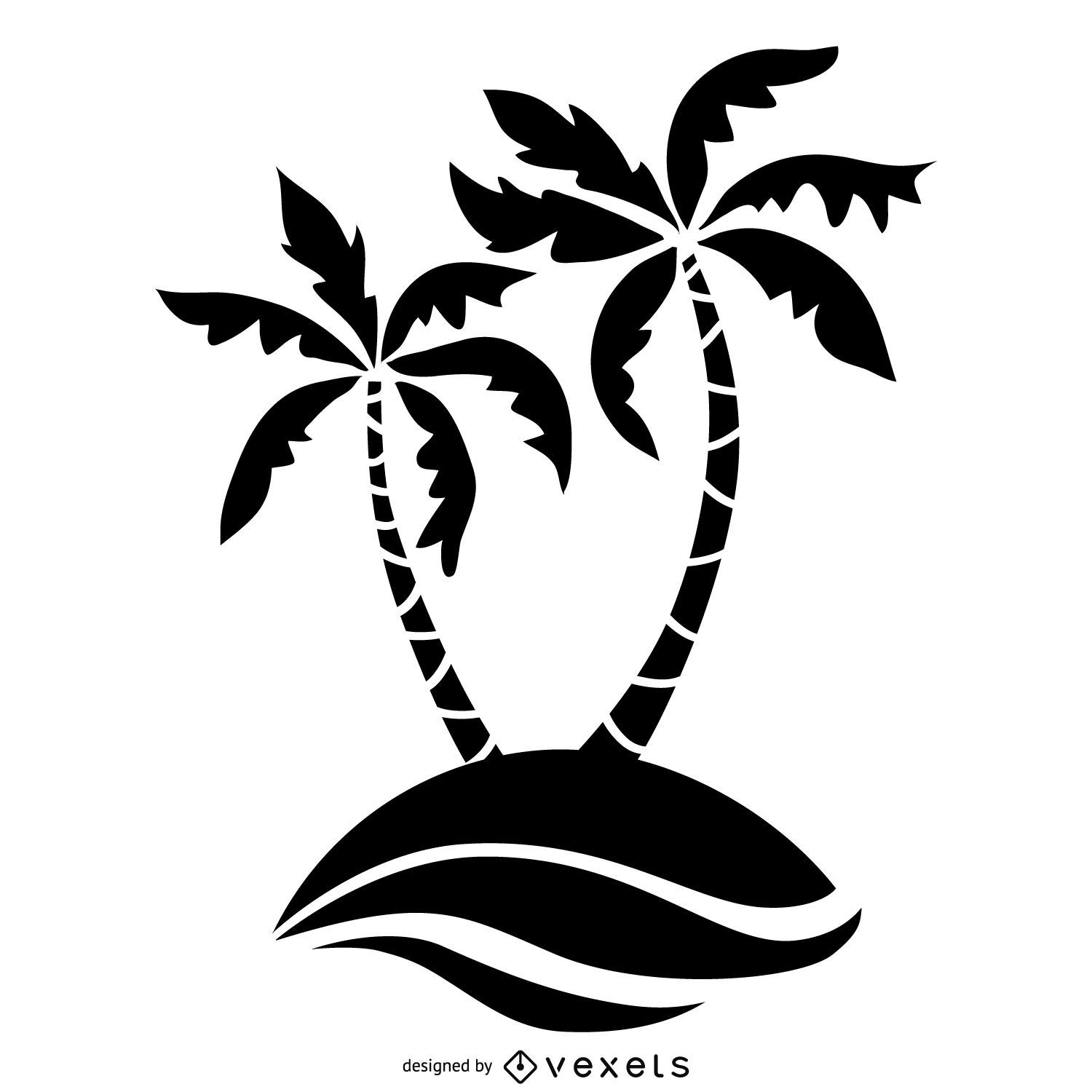Da ilustrao da palma silhueta da rvore Baixar Vector