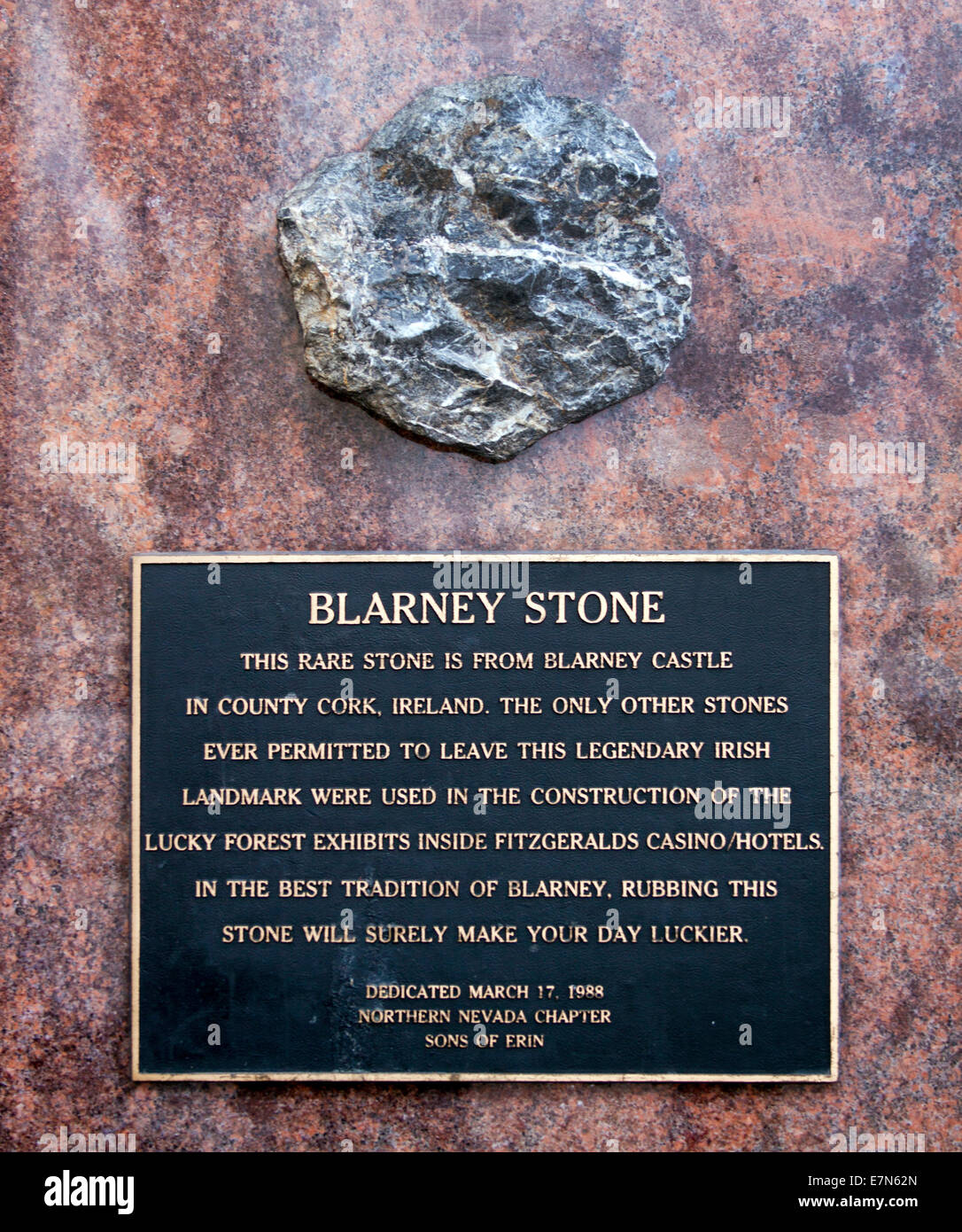 Blarney Stone in Reno Nevada Stock Photo Alamy