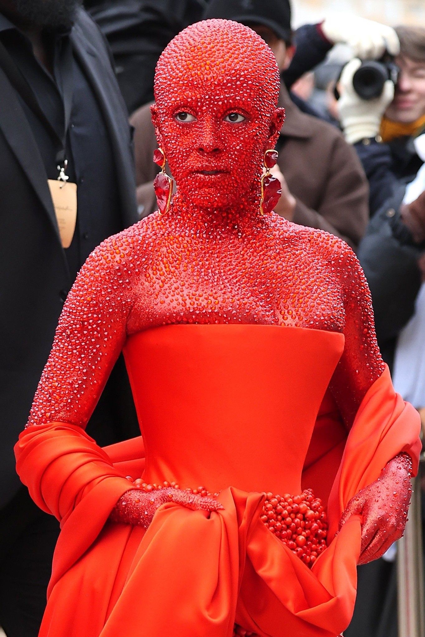 Doja Cat at the Schiaparelli Spring 2023 Couture Show covered in over 