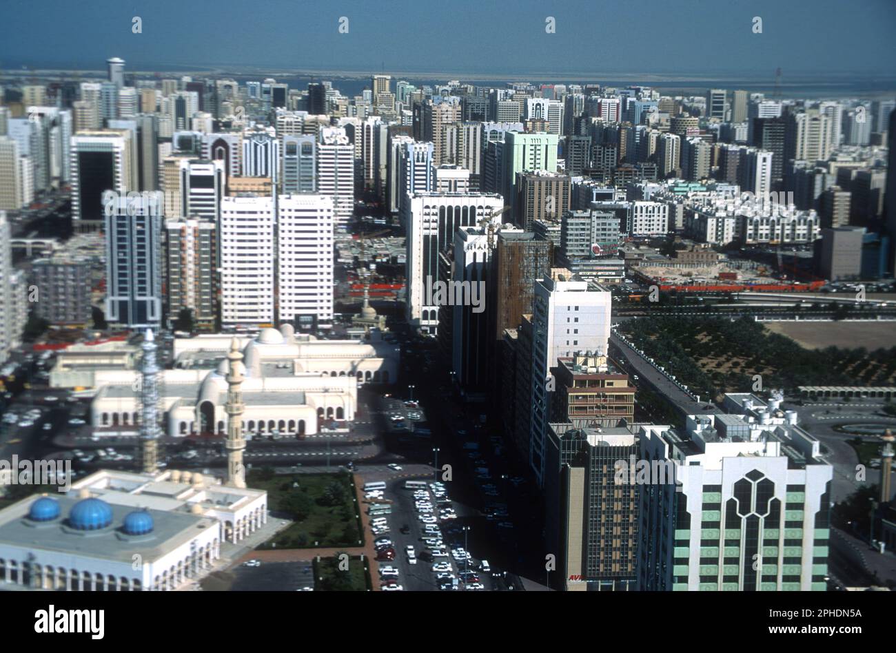 View of central Abu Dhabi city taken in 1996 Stock Photo Alamy