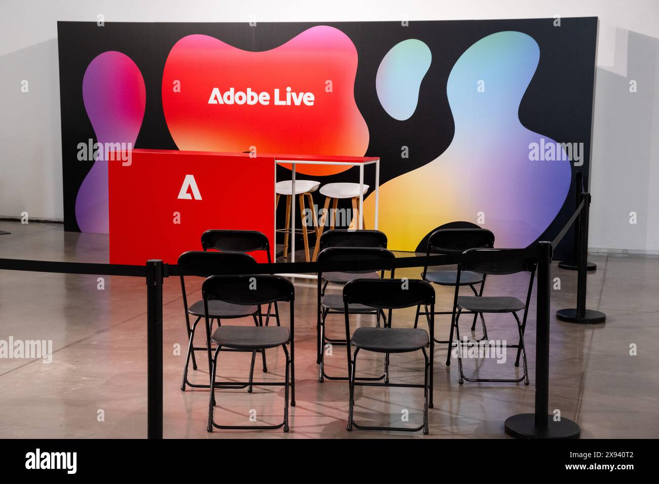 The Adobe Live Studio Set at OFFF Barcelona at Disseny Hub Museum of 