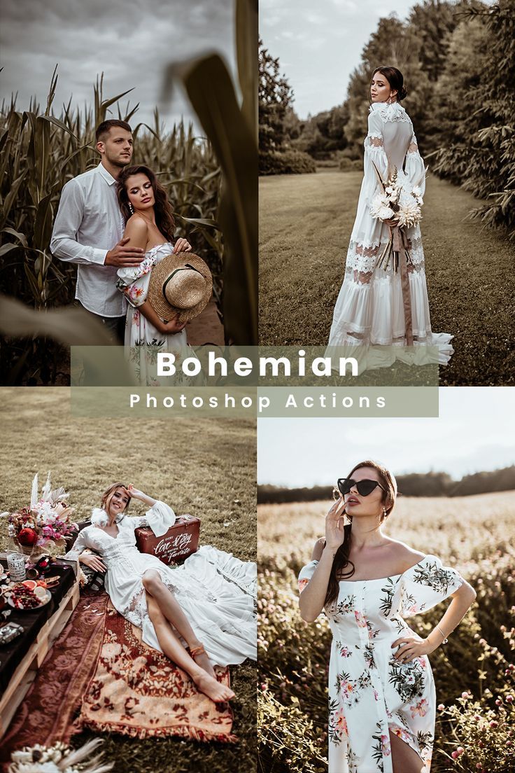 Moody portrait Desktop Mobile Boho Wedding cinematic luts photo 