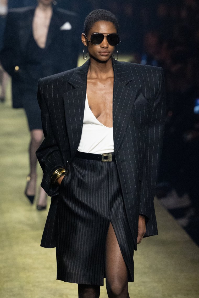 The return of power dressing chuck the chintzy frocks big shoulders 