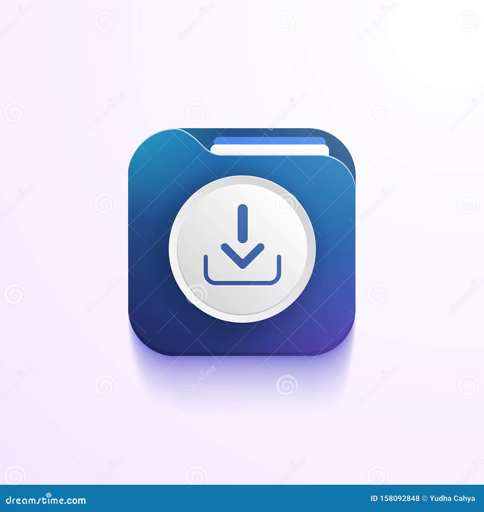 File Downloader Icon stock vector Illustration of downloaded 158092848