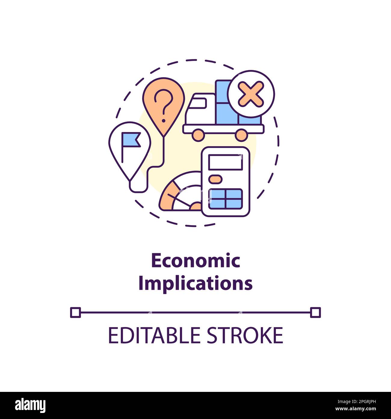 Economic implications concept icon Stock Vector Image Art Alamy