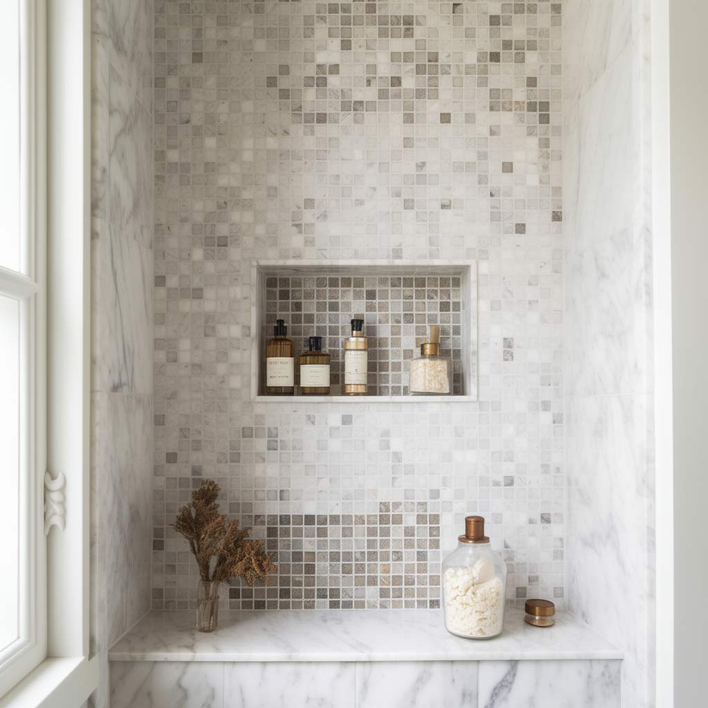 Shower Niche Ideas for Your Bathroom Plank and Pillow