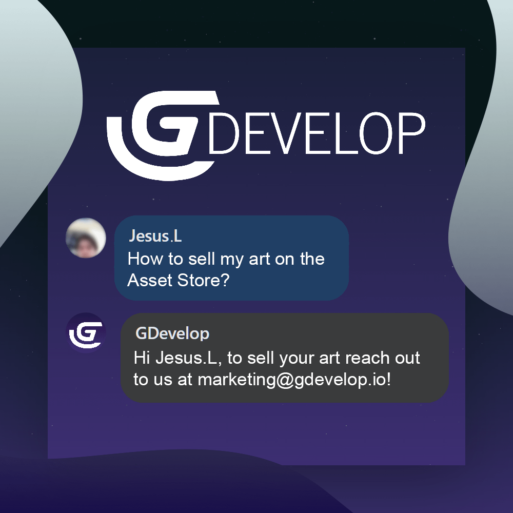 Sell your art on the GDevelop Asset Store and get your revenues r 