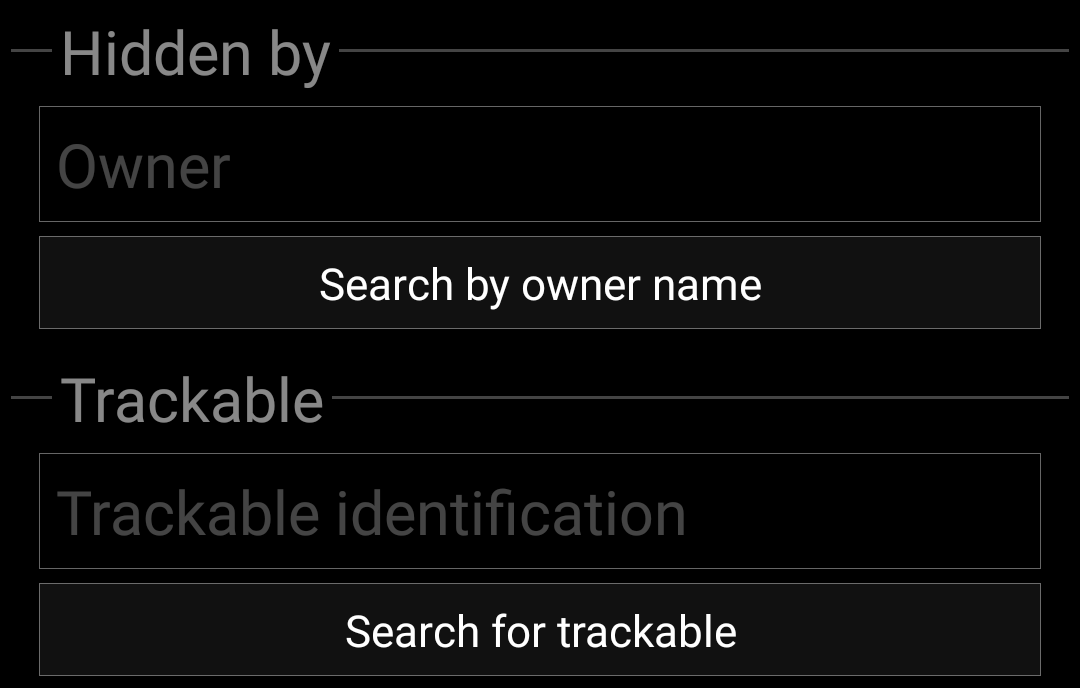 Search function cgeo User Guide