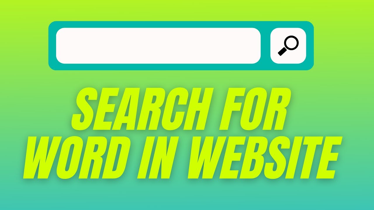 How to SEARCH for Specific TEXT in a WEBSITE FIND WORDS in websites 