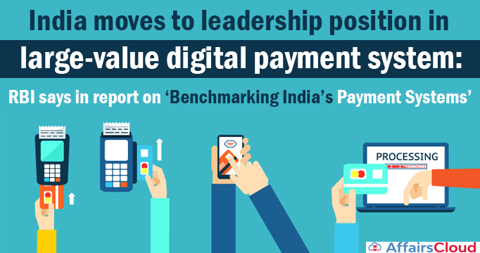 India emerged as Leader in LargeValue Digital Payment System in RBI 