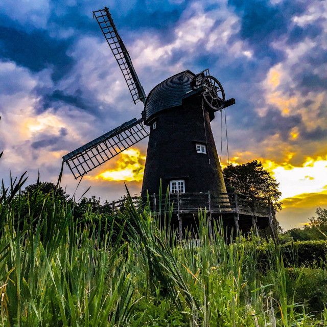 Bursledon Windmill on Picfaircom Windmill Sunset photos 
