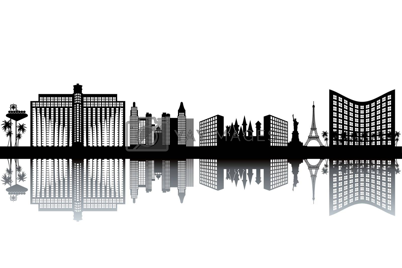 Las Vegas skyline by ojal Vectors Illustrations Free download Yayimages