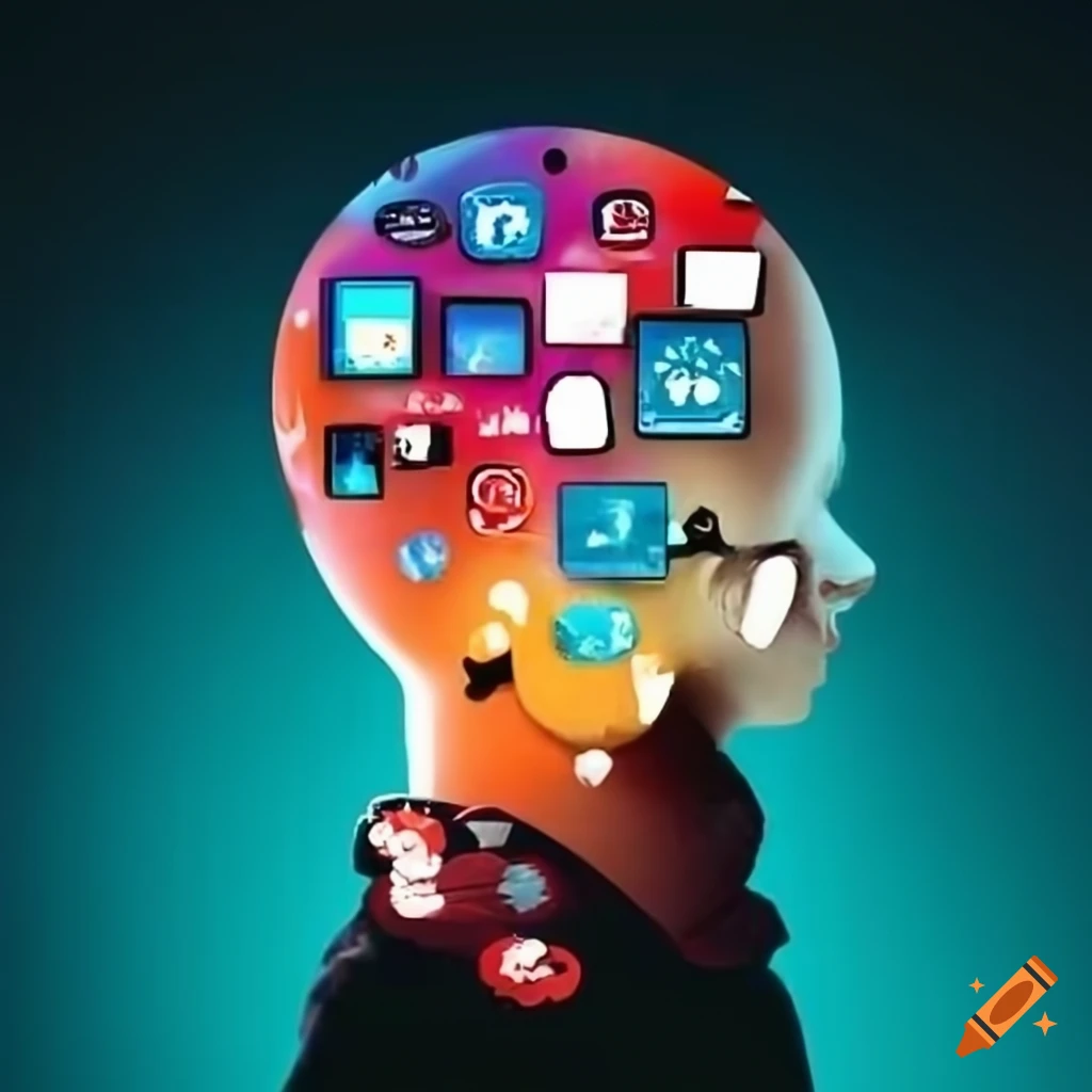 Collage of social media platforms on Craiyon