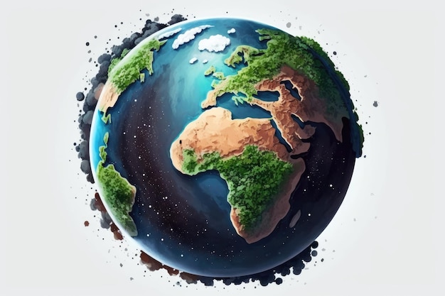 Premium AI Image The Earth as seen from orbit NASA contributed to the 