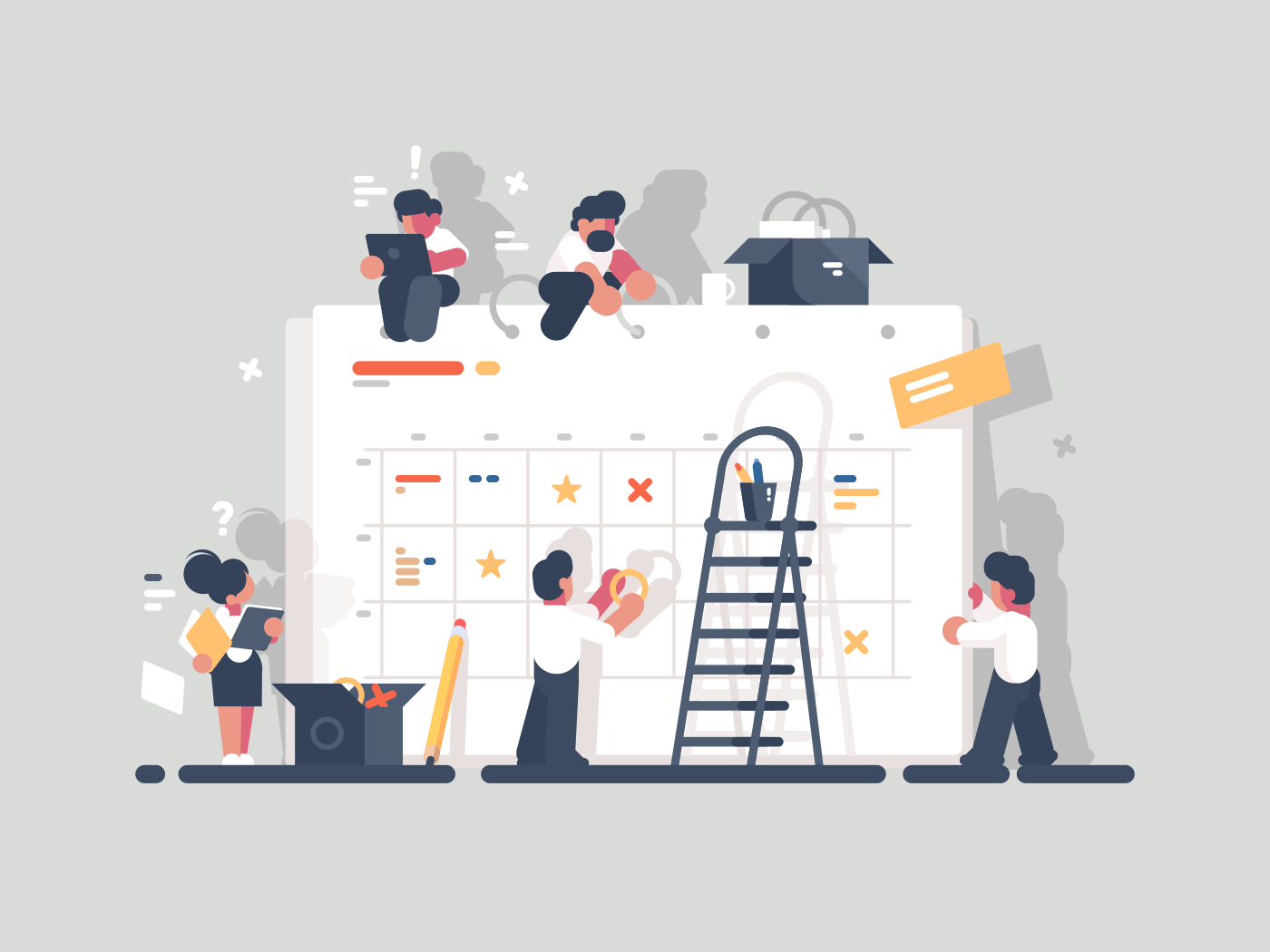 Planning and organization of tasks on board Kit8