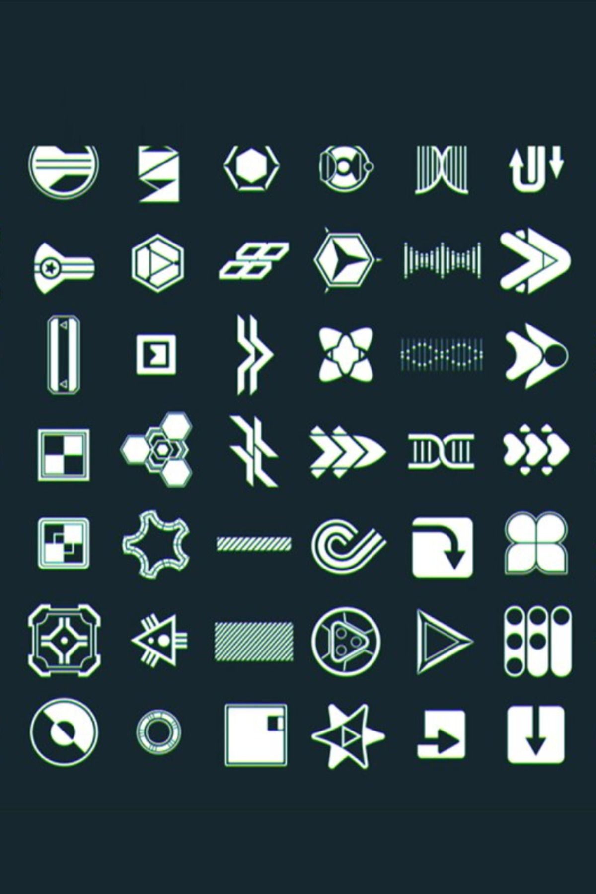 Retro 80s Sci Fi Icons Sci Fi Hand Drawn Icons Sci