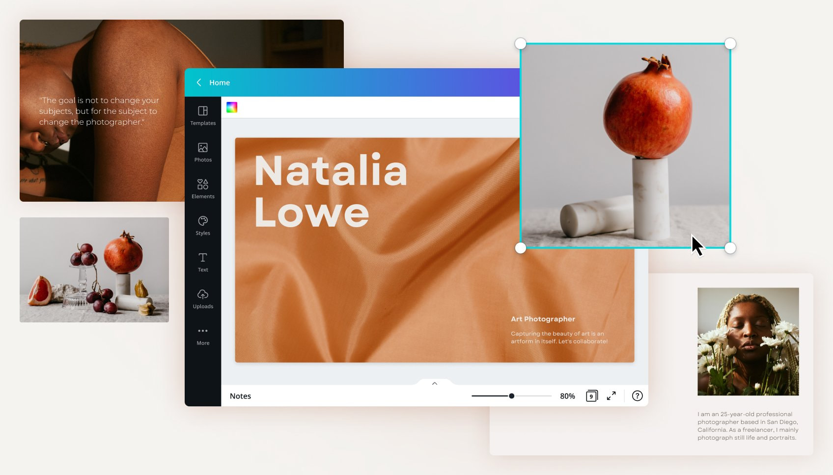 cretsiz Online Portfolyo Oluturucu Canva