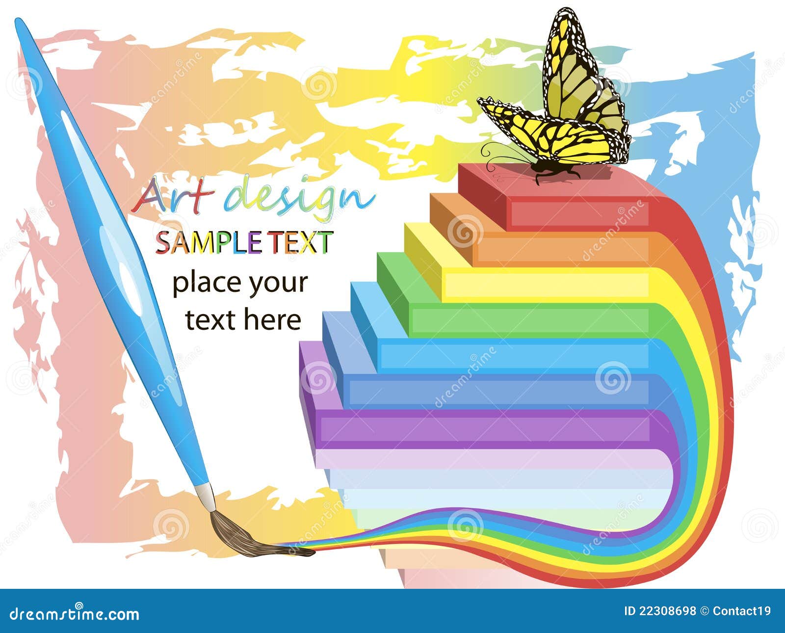 Art Design Background Showing Creativity Success Stock Vector 