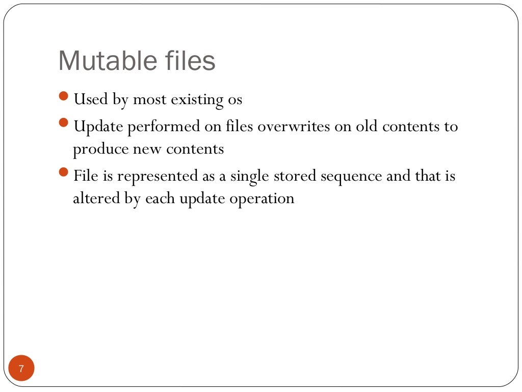 File models and file accessing models