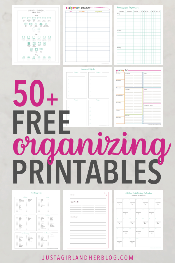 Free Printables For Organizing