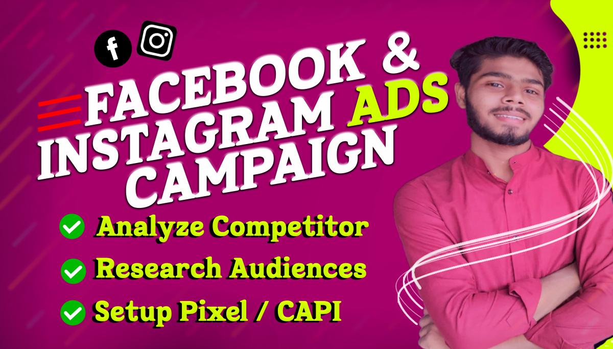 I will be your facebook meta ads campaign manager, run instagram ads, meta ads for ROI