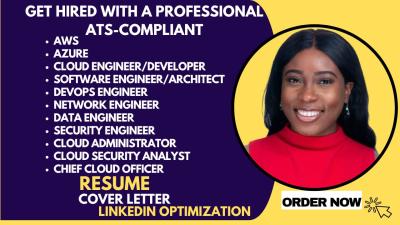 I will write a cloud engineer resume, AWS, DevOps, Azure ATS resume and cover letter