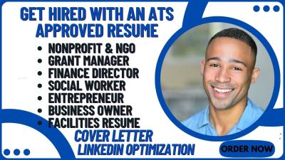 I will write nonprofit, ngo, social worker, grant manager, financial director resume