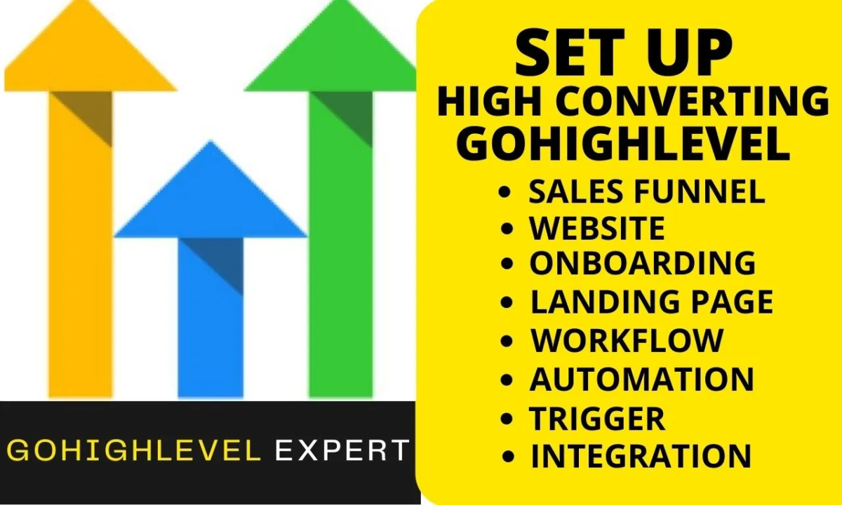 I will be your gohighlevel expert to build go high level website and sales funnel