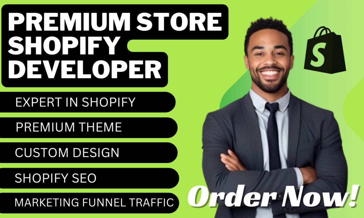 I will be your shopify expert, to design and redesign shopify dropshipping store