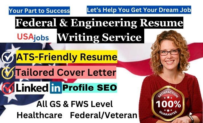I will write best federal resume ksa ecq for usajobs, engineering resume in 24hrs