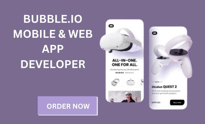 I will build bubble marketplace, dashboard and CRM app saas website bubble mvp glide
