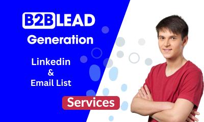 I will find emails to build a prospect list and generate b2b leads