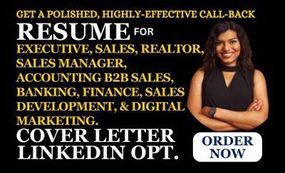 I will proofread and edit executive, sales, realtor accounting, zr sales manager resume