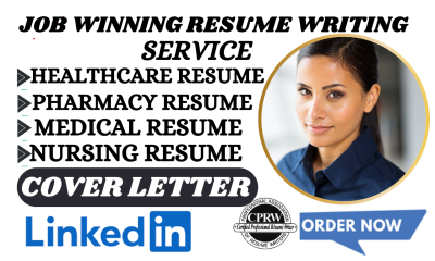 I will write ATS medical, healthcare dentist pharmacy nursing resumes and cover letter