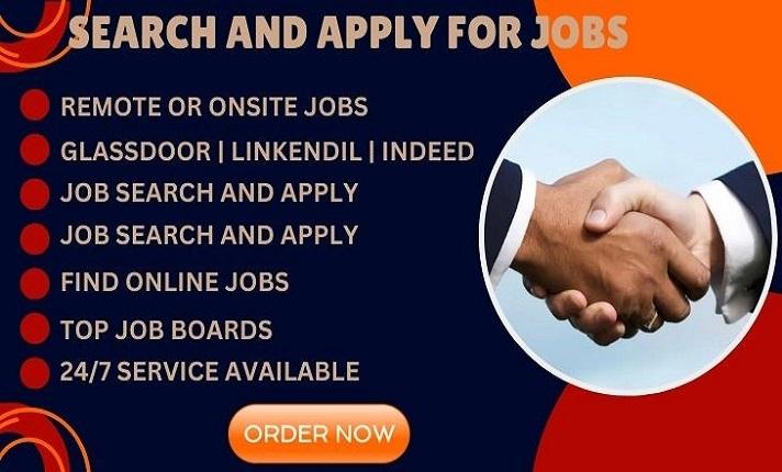 I will do job search and apply for jobs, job application with resume writing, linkedin