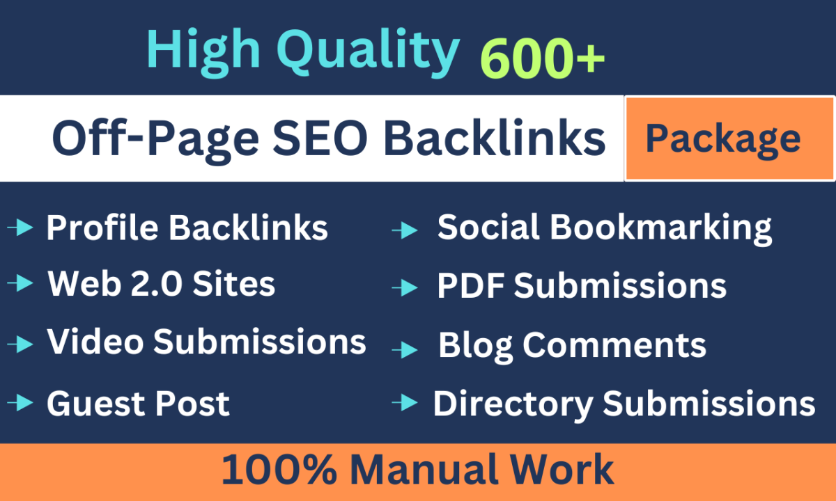 I will do effective off page SEO with high quality manual backlinks