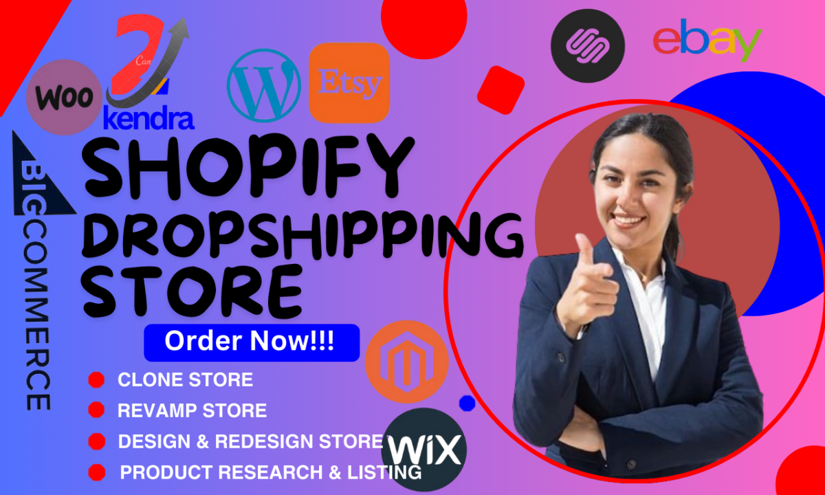 I will clone, design redesign, revamp shopify dropshipping store via cj zendrop blanka