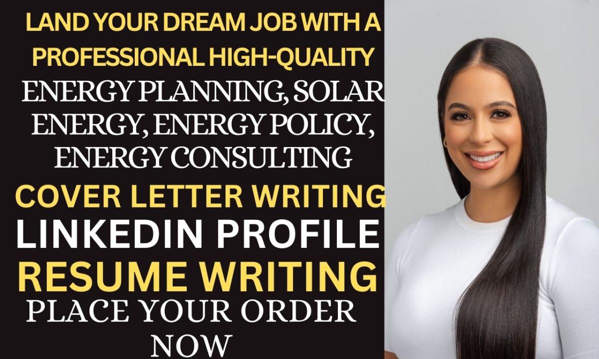 I will write a solar installer, renewable energy, electrician, resume and cover letter