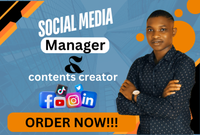 I will be your Instagram Facebook Social Media Marketing Manager and Content Creator