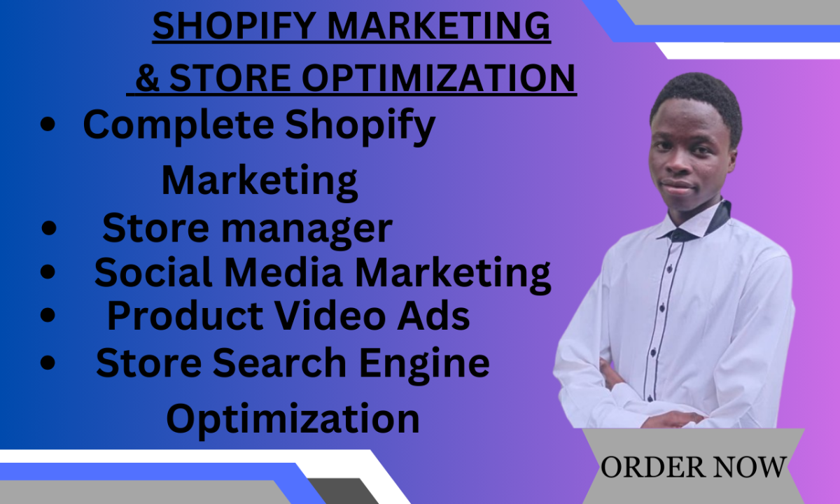 I will boost Shopify sales, complete Shopify marketing, Shopify store promotion manager