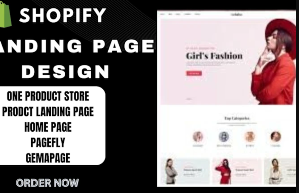 i will design shopify landing page, one product store for replo, pagefly gempages