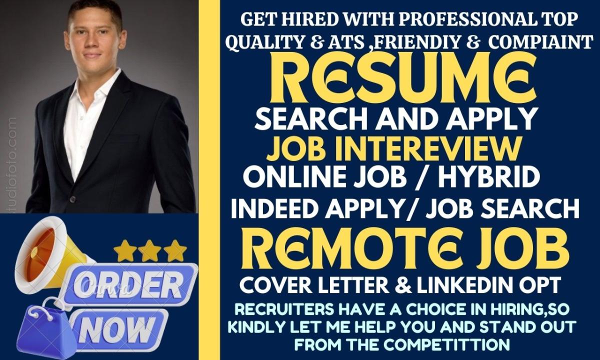 I will search and apply to remote jobs for you, job application, job search, apply to jobs