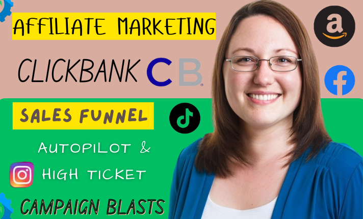 I will build autopilot and high ticket Clickbank affiliate marketing sales funnel
