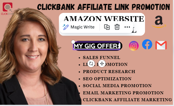I will create autopilot amazon website, clickbank affiliate link promotion