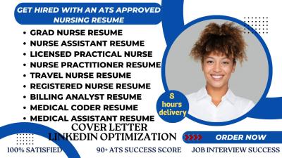 I will write grad nurse billing analyst medical coder resume, cover letter and linkedin