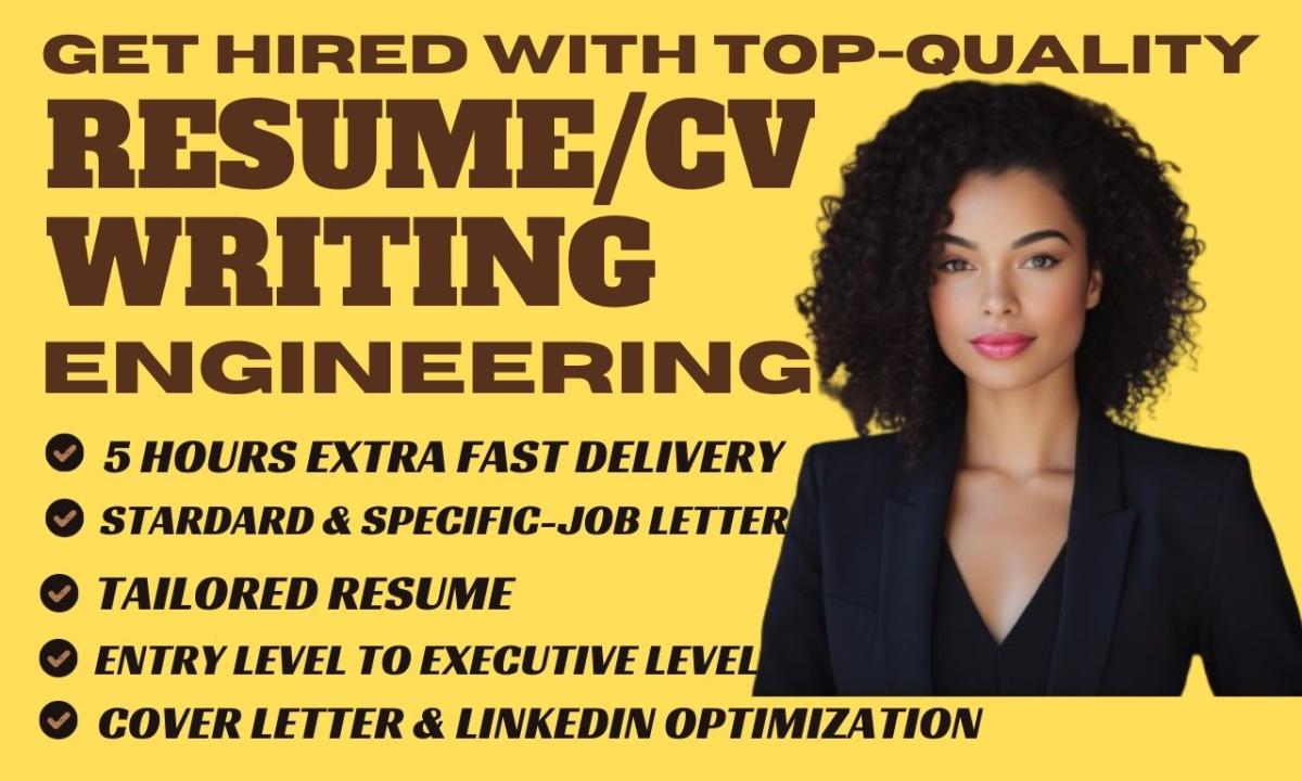 I will write industry specific engineering resumes and cover letters with fast delivery