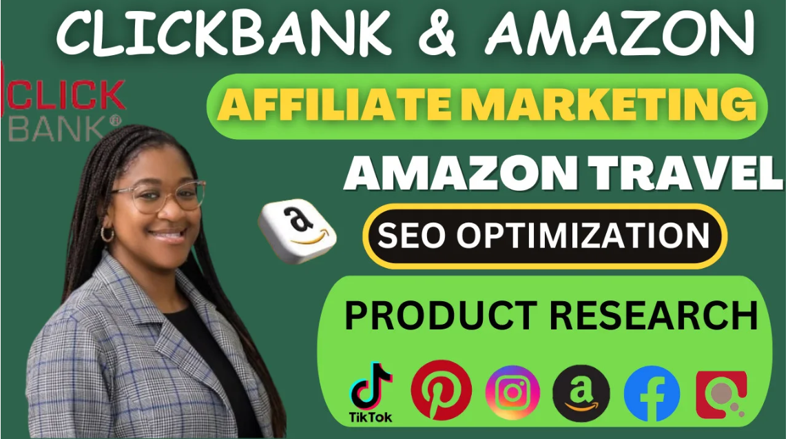 I will promote Amazon and Clickbank Travel Affiliate Marketing Website Link Promotion