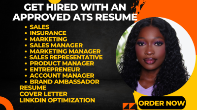 I will write sales, marketing, banking, accounting, and finance resume cover letter